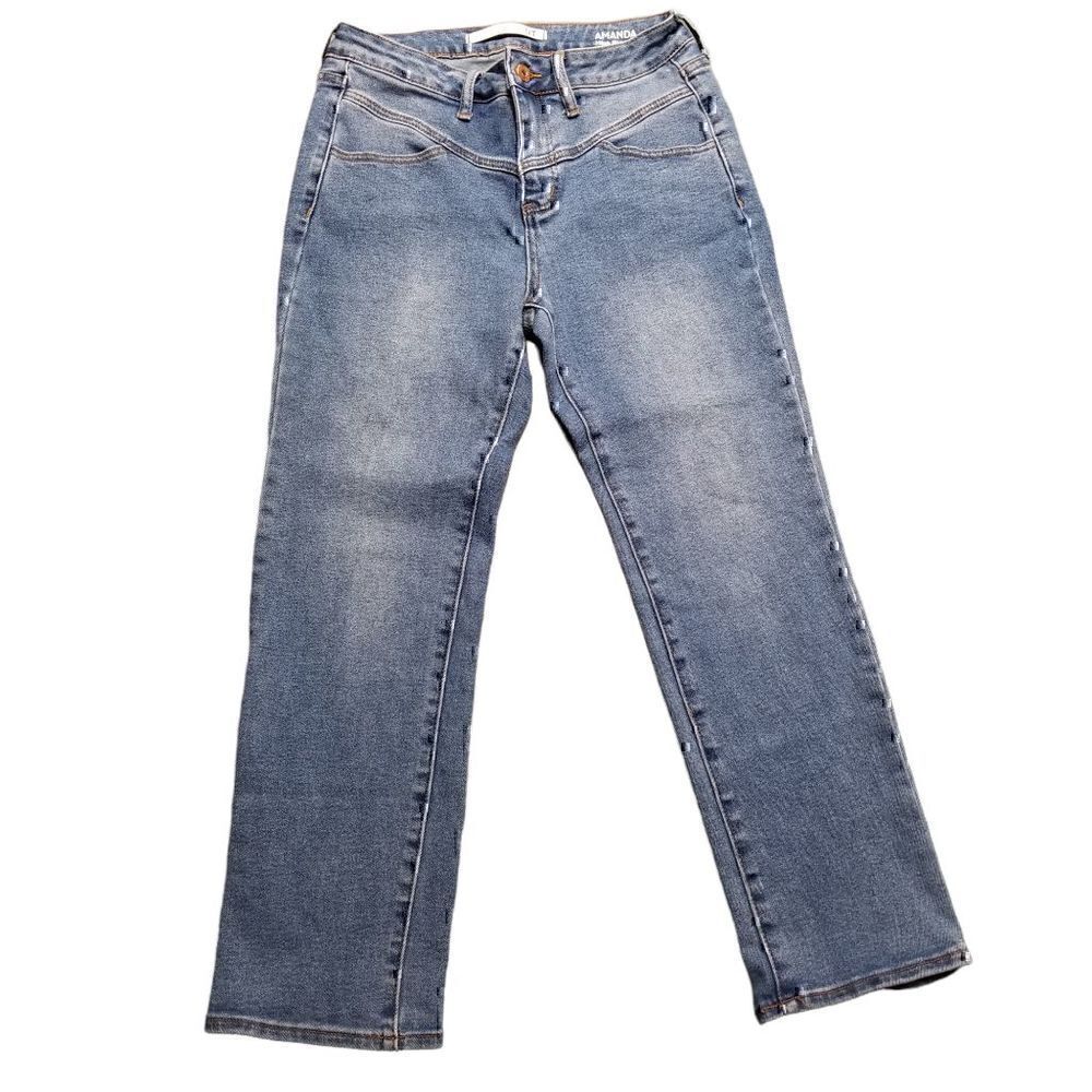 !it AMANDA High Rise Slim Ankle Blue Mom Jeans 